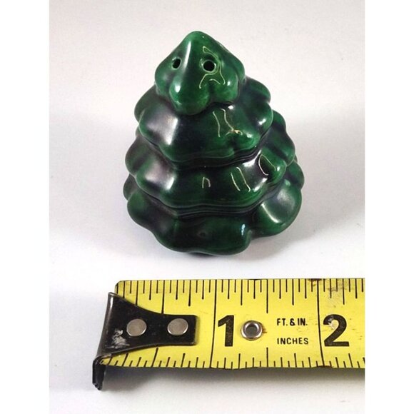 Set Of 4 Vintage Christmas Tree Napkin Rings & 2 Salt/Pepper Shakers - Picture 11 of 12